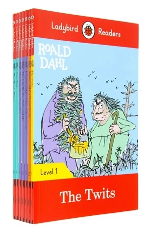 Ladybird Readers Roald Dahl Series 7 Books Collection Set (Level 1 - 4) (Twits, James And The Giant Peach, Enormous Crocodile, Esio Trot And More)