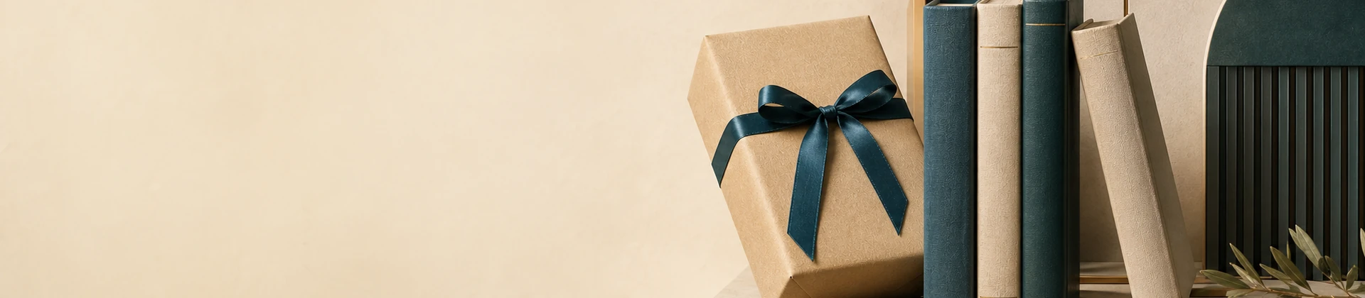 Books and a wrapped parcel arranged for same-day delivery